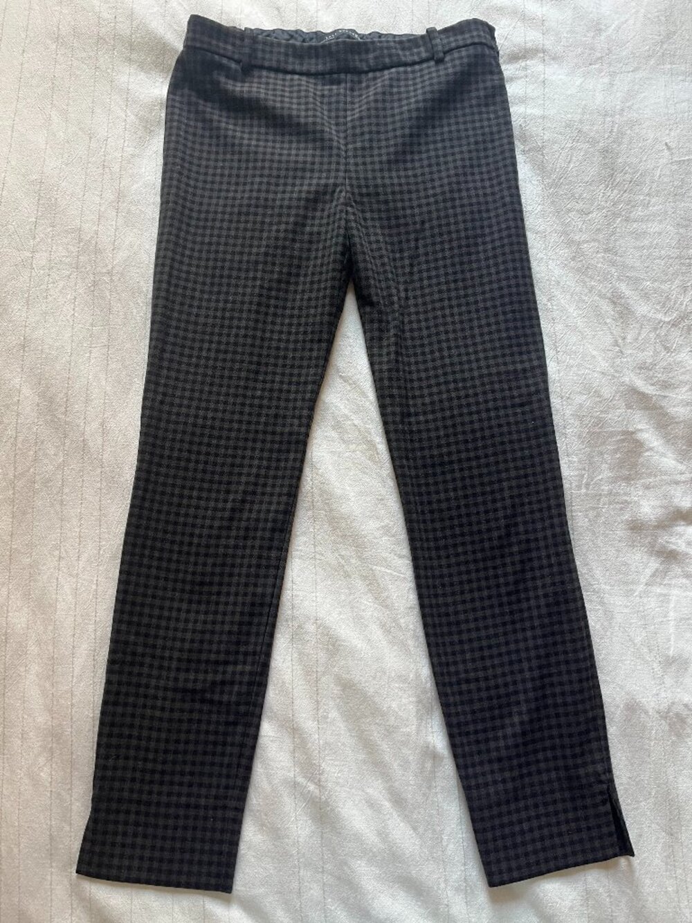 Zara Slim-Cut Plaid Pants